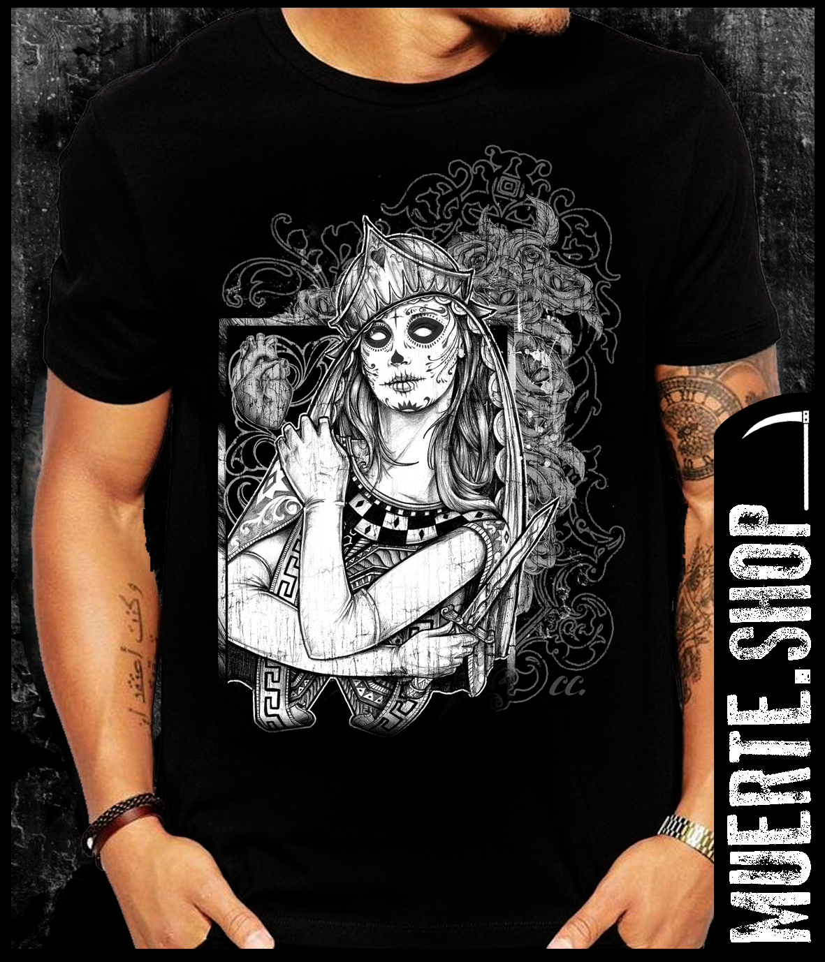 Черна тениска SUGARSKULL QUEEN